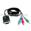 Câble VGA à 3 RCA Composant Câble adaptateur VIDEO Fil pour téléviseur LCD LCD RVB